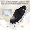 image:imageOrthoComfoot Womens Orthopedic Slip On Loafers Walking Shoes Comfortable Arch Support Slippers for Plantar Fasciitis Casual Soft Flat Feet Orthotic House Shoes for Foot and Heel Pain ReliefW1black