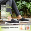 image:imageOrthoComfoot Womens Orthopedic SlipOn Loafers Walking Shoes Comfortable Arch Support Slippers for Plantar Fasciitis Casual Canvas Orthotic Mule Clogs for Foot Heel Pain ReliefW7 BlackWhite