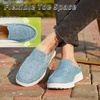 image:imageOrthoComfoot Womens Orthopedic SlipOn Loafers Walking Shoes Comfortable Arch Support Slippers for Plantar Fasciitis Casual Canvas Orthotic Mule Clogs for Foot Heel Pain ReliefW6blueBrown