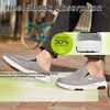 image:imageOrthoComfoot Womens Orthopedic SlipOn Loafers Walking Shoes Comfortable Arch Support Slippers for Plantar Fasciitis Casual Canvas Orthotic Mule Clogs for Foot Heel Pain ReliefW4greyGreen