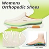 image:imageOrthoComfoot Womens Orthopedic SlipOn Loafers Walking Shoes Comfortable Arch Support Slippers for Plantar Fasciitis Casual Canvas Orthotic Mule Clogs for Foot Heel Pain ReliefW5beige