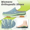 image:imageOrthoComfoot Womens Orthopedic SlipOn Loafers Walking Shoes Comfortable Arch Support Slippers for Plantar Fasciitis Casual Canvas Orthotic Mule Clogs for Foot Heel Pain ReliefW6blueBrown