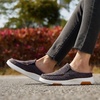 image:imageOrthoComfoot Womens Orthopedic SlipOn Loafers Walking Shoes Comfortable Arch Support Slippers for Plantar Fasciitis Casual Canvas Orthotic Mule Clogs for Foot Heel Pain ReliefW11blackPurple