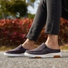image:imageOrthoComfoot Womens Orthopedic SlipOn Loafers Walking Shoes Comfortable Arch Support Slippers for Plantar Fasciitis Casual Canvas Orthotic Mule Clogs for Foot Heel Pain ReliefW11blackPurple