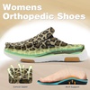 image:imageOrthoComfoot Womens Orthopedic SlipOn Loafers Walking Shoes Comfortable Arch Support Slippers for Plantar Fasciitis Casual Canvas Orthotic Mule Clogs for Foot Heel Pain ReliefW13leopard