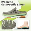 image:imageOrthoComfoot Womens Orthopedic SlipOn Loafers Walking Shoes Comfortable Arch Support Slippers for Plantar Fasciitis Casual Canvas Orthotic Mule Clogs for Foot Heel Pain ReliefW3 BlackFuchia