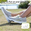 image:imageOrthoComfoot Womens Orthopedic SlipOn Loafers Walking Shoes Comfortable Plantar Fasciitis Loafers with Arch Support for Flat Feet Casual Orthotic Shoes for Foot and Heel Pain ReliefW1light Greygreen