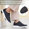image:imageOrthoComfoot Womens Orthopedic SlipOn Loafers Walking Shoes Comfortable Plantar Fasciitis Loafers with Arch Support for Flat Feet Casual Orthotic Shoes for Foot and Heel Pain ReliefW5black White