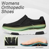 image:imageOrthoComfoot Womens Orthopedic SlipOn Loafers Walking Shoes Comfortable Plantar Fasciitis Loafers with Arch Support for Flat Feet Casual Orthotic Shoes for Foot and Heel Pain ReliefW8black