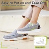 image:imageOrthoComfoot Womens Orthopedic SlipOn Loafers Walking Shoes Comfortable Plantar Fasciitis Loafers with Arch Support for Flat Feet Casual Orthotic Shoes for Foot and Heel Pain ReliefW3grey Blue
