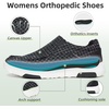 image:imageOrthoComfoot Womens Orthopedic SlipOn Loafers Walking Shoes Comfortable Plantar Fasciitis Loafers with Arch Support for Flat Feet Casual Orthotic Shoes for Foot and Heel Pain ReliefW5black White