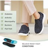 image:imageOrthoComfoot Womens Orthopedic SlipOn Loafers Walking Shoes Comfortable Plantar Fasciitis Loafers with Arch Support for Flat Feet Casual Orthotic Shoes for Foot and Heel Pain ReliefW5black White