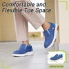 image:imageOrthoComfoot Womens Orthopedic SlipOn Loafers Walking Shoes Comfortable Plantar Fasciitis Loafers with Arch Support for Flat Feet Casual Orthotic Shoes for Foot and Heel Pain ReliefW4blue