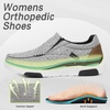 image:imageOrthoComfoot Womens Orthopedic SlipOn Loafers Walking Shoes Comfortable Plantar Fasciitis Loafers with Arch Support for Flat Feet Casual Orthotic Shoes for Foot and Heel Pain ReliefW7greyBrown