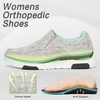 image:imageOrthoComfoot Womens Orthopedic SlipOn Loafers Walking Shoes Comfortable Plantar Fasciitis Loafers with Arch Support for Flat Feet Casual Orthotic Shoes for Foot and Heel Pain ReliefW1light Greygreen
