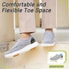 image:imageOrthoComfoot Womens Orthopedic SlipOn Loafers Walking Shoes Comfortable Plantar Fasciitis Loafers with Arch Support for Flat Feet Casual Orthotic Shoes for Foot and Heel Pain ReliefW3grey Blue