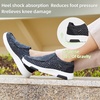 image:imageOrthoComfoot Womens Orthopedic SlipOn Loafers Walking Shoes Comfortable Plantar Fasciitis Loafers with Arch Support for Flat Feet Casual Orthotic Shoes for Foot and Heel Pain ReliefW5black White