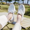 image:imageOrthoComfoot Womens Orthopedic Walking Shoes Slip On Loafers Comfortable Orthotic Shoes with Arch Support for Flat Feet Casual Plantar Fasciitis Deck Loafers for Heel and Foot Pain ReliefW2whiteLight Blue