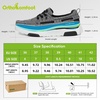 image:imageOrthoComfoot Womens Orthopedic Walking Shoes Slip On Loafers Comfortable Orthotic Shoes with Arch Support for Flat Feet Casual Plantar Fasciitis Deck Loafers for Heel and Foot Pain ReliefW1blackGrey