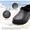 image:imageOrthoComfoot Womens Orthopedic Wide Winter Slippers for Diabetic Comfortable Arch Support Flat Feet Plantar Fasciitis Leather Dress Shoes Cushion Casual Warm Orthotic Foot Heel Pain Walking ShoesK1black