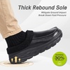 image:imageOrthoComfoot Womens Orthopedic Wide Winter Slippers for Diabetic Comfortable Arch Support Flat Feet Plantar Fasciitis Leather Dress Shoes Cushion Casual Warm Orthotic Foot Heel Pain Walking ShoesK1black