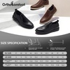 image:imageOrthopedic Business Leather Dress Shoes Comfortable Arch Support Plantar Fasciitis Formal Tuxedo Oxford for Mens Casual Modern Classic Wingtip Slip On Loafers for Foot and Heel Pain ReliefW1black
