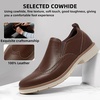 image:imageOrthopedic Business Leather Dress Shoes Comfortable Arch Support Plantar Fasciitis Formal Tuxedo Oxford for Mens Casual Modern Classic Wingtip Slip On Loafers for Foot and Heel Pain ReliefW2dark Brown