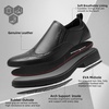 image:imageOrthopedic Business Leather Dress Shoes Comfortable Arch Support Plantar Fasciitis Formal Tuxedo Oxford for Mens Casual Modern Classic Wingtip Slip On Loafers for Foot and Heel Pain ReliefW1black