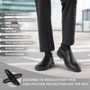 image:imageOrthopedic Business Leather Dress Shoes Comfortable Arch Support Plantar Fasciitis Formal Tuxedo Oxford for Mens Casual Modern Classic Wingtip Slip On Loafers for Foot and Heel Pain ReliefW1black