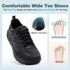 image:imageOrthopedic Shoes for Men Diabetic Wide Comfortable Casual Arch Support Plantar Fasciitis Fashion Sneakers Work Tennis Orthotic High Arch Swollen Feet Walking Shoes for Foot Heel PainK1black