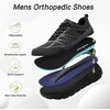 image:imageOrthopedic Shoes for Men Diabetic Wide Comfortable Casual Arch Support Plantar Fasciitis Fashion Sneakers Work Tennis Orthotic High Arch Swollen Feet Walking Shoes for Foot Heel PainK1black