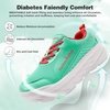 image:imageWomens Orthopedic Diabetic Walking Shoes Wide Toe Box Comfortable Casual Arch Support Plantar Fasciitis Orthotic Sneakers High Arch Swollen Work Tennis Sports Shoes for Foot and Heel Pain ReliefK3mint