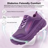 image:imageWomens Orthopedic Diabetic Walking Shoes Wide Toe Box Comfortable Casual Arch Support Plantar Fasciitis Orthotic Sneakers High Arch Swollen Work Tennis Sports Shoes for Foot and Heel Pain ReliefK2purple