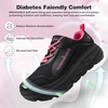 image:imageWomens Orthopedic Diabetic Walking Shoes Wide Toe Box Comfortable Casual Arch Support Plantar Fasciitis Orthotic Sneakers High Arch Swollen Work Tennis Sports Shoes for Foot and Heel Pain ReliefK1black