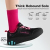 image:imageWomens Orthopedic Diabetic Walking Shoes Wide Toe Box Comfortable Casual Arch Support Plantar Fasciitis Orthotic Sneakers High Arch Swollen Work Tennis Sports Shoes for Foot and Heel Pain ReliefK1black