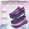 image:imageWomens Orthopedic Diabetic Walking Shoes Wide Toe Box Comfortable Casual Arch Support Plantar Fasciitis Orthotic Sneakers High Arch Swollen Work Tennis Sports Shoes for Foot and Heel Pain ReliefK2purple