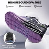 image:imageWomens Orthopedic Diabetic Wide Running Shoes Comfortable Breathable Arch Support Plantar Fasciitis Sport Sneakers Casual High Arch Orthotic Work Tennis Walking Shoes for Foot and Heel Pain ReliefK3black Purple