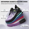 image:imageWomens Orthopedic Diabetic Wide Running Shoes Comfortable Breathable Arch Support Plantar Fasciitis Sport Sneakers Casual High Arch Orthotic Work Tennis Walking Shoes for Foot and Heel Pain ReliefK3black Purple