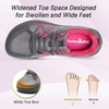 image:imageWomens Orthopedic Diabetic Wide Running Shoes Comfortable Casual Arch Support Plantar Fasciitis Orthotic Sneakers High Arch Swollen Work Tennis Sports Shoes for Foot and Heel Pain ReliefK2rose Red Gray
