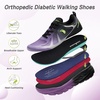 image:imageWomens Orthopedic Diabetic Wide Running Shoes Comfortable Casual Arch Support Plantar Fasciitis Sports Sneakers High Arch Orthotic Work Tennis Walking Shoes for Foot and Heel Pain ReliefK3black Purple