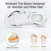 image:imageWomens Orthopedic Diabetic Wide Running Shoes Comfortable Casual Arch Support Plantar Fasciitis Sports Sneakers High Arch Orthotic Work Tennis Walking Shoes for Foot and Heel Pain ReliefK2white