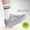 image:imageWomens Orthopedic Diabetic Wide Running Shoes Comfortable Casual Arch Support Plantar Fasciitis Sports Sneakers High Arch Orthotic Work Tennis Walking Shoes for Foot and Heel Pain ReliefK4gray