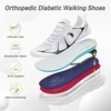 image:imageWomens Orthopedic Diabetic Wide Running Shoes Comfortable Casual Arch Support Plantar Fasciitis Sports Sneakers High Arch Orthotic Work Tennis Walking Shoes for Foot and Heel Pain ReliefK2white