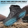 image:imageWomens Orthopedic Mid Trekking Hiking Boots Comfortable Plantar Fasciitis Ankle Support Workout Walking Running Shoes Orthotic Work Sport Waterproof Trail Sneakers for Feet and Heel Pain ReliefW1black