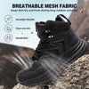 image:imageWomens Orthopedic Mid Trekking Hiking Boots Comfortable Plantar Fasciitis Ankle Support Workout Walking Running Shoes Orthotic Work Sport Waterproof Trail Sneakers for Feet and Heel Pain ReliefW1black
