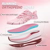 image:imageWomens Orthopedic Road Running Shoes Comfortable Arch Support Plantar Fasciitis Orthotic Athletic Sports Sneakers Casual Flat Feet High Arch Tennis Work Walking Shoes for Foot Heel and Pain ReliefW4pink