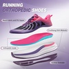 image:imageWomens Orthopedic Road Running Shoes Comfortable Arch Support Plantar Fasciitis Orthotic Sports Exercise Fashion Sneakers Casual Flat Feet Tennis Work Walking Shoes for Foot and Heel PainW2rose Purple