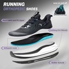 image:imageWomens Orthopedic Road Running Shoes Comfortable Arch Support Plantar Fasciitis Sports Sneakers Casual Orthotic High Arch Flat Feet Tennis Work Walking Shoes for Foot Heel and Pain ReliefW1black
