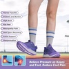 image:imageWomens Orthopedic Road Running Shoes Comfortable Arch Support Plantar Fasciitis Sports Sneakers Casual Orthotic High Arch Flat Feet Tennis Work Walking Shoes for Foot Heel and Pain ReliefW2purple