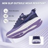 image:imageWomens Orthopedic Road Running Shoes Comfortable Arch Support Plantar Fasciitis Sports Sneakers Casual Orthotic High Arch Flat Feet Tennis Work Walking Shoes for Foot Heel and Pain ReliefW2purple